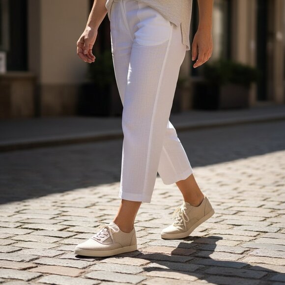 Vionic Callie Beige Tweed Lace Up Sneakers Women's 10 Arch Support Orthopedic - Picture 2 of 8